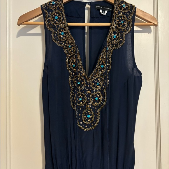 Karina Grimaldi blue jumpsuit - Picture 2 of 6
